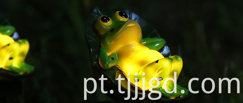 Frog Shaped Solar Resin Lamp